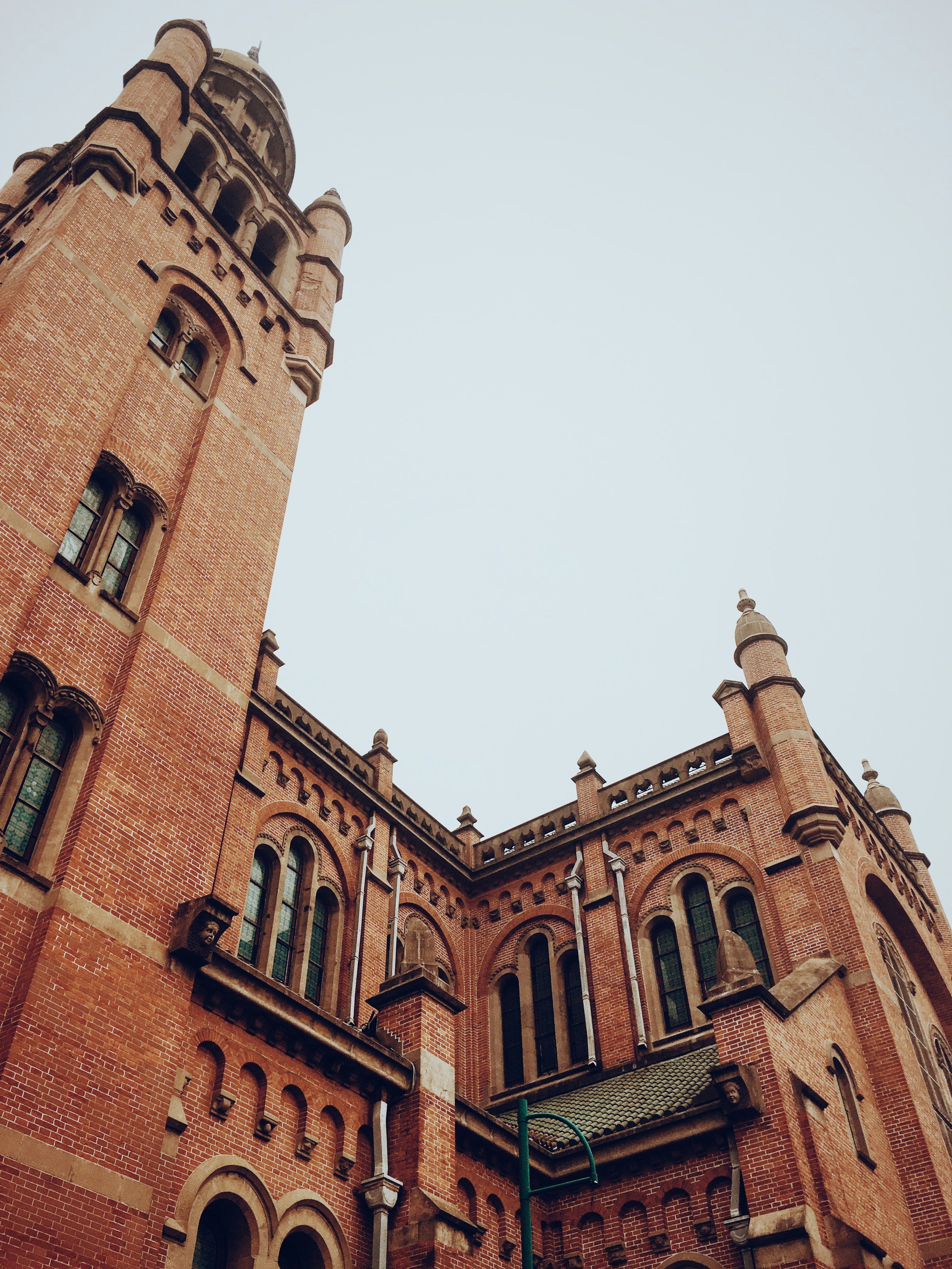 Historic university building with Gothic architecture